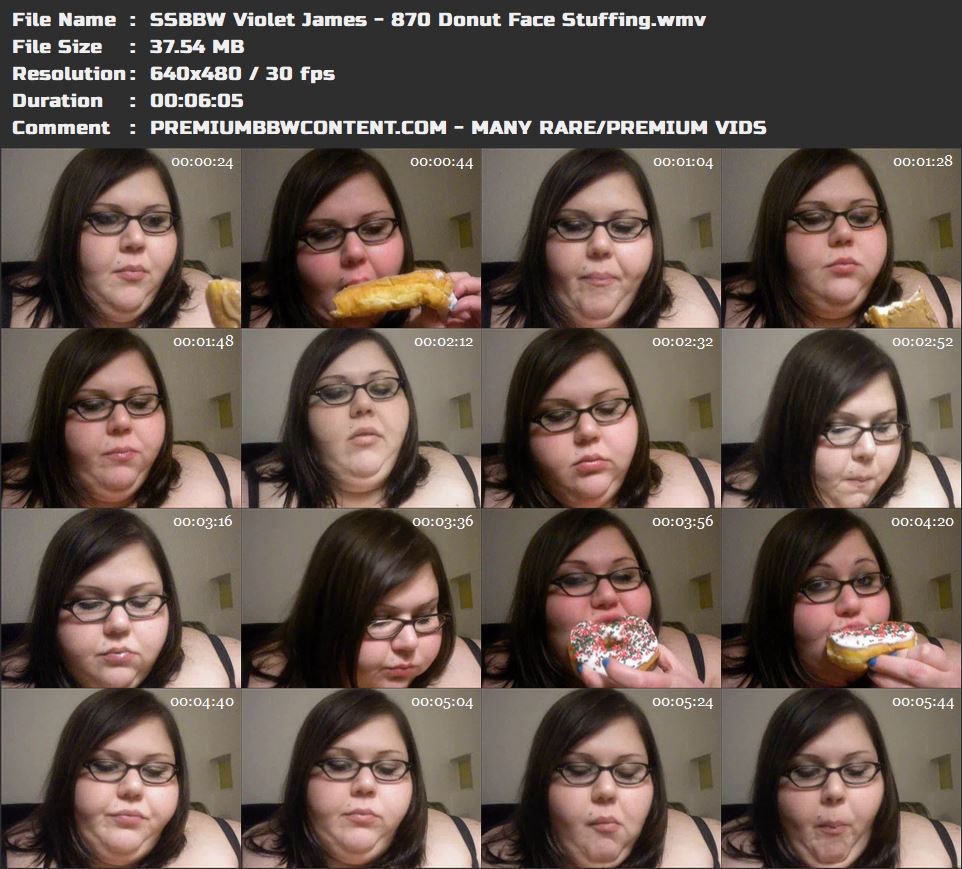 SSBBW Violet James - 870 Donut Face Stuffing thumbnails