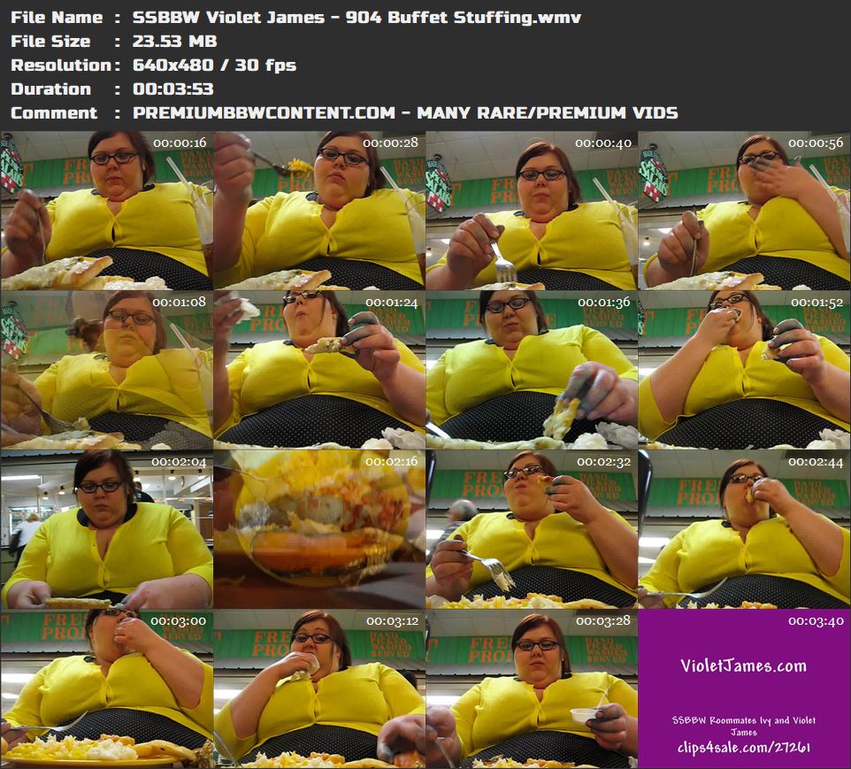SSBBW Violet James - 904 Buffet Stuffing thumbnails