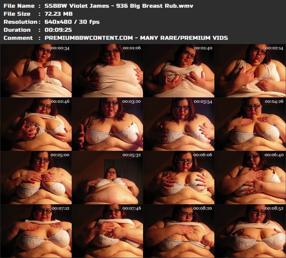 SSBBW Violet James - 936 Big Breast Rub thumbnails