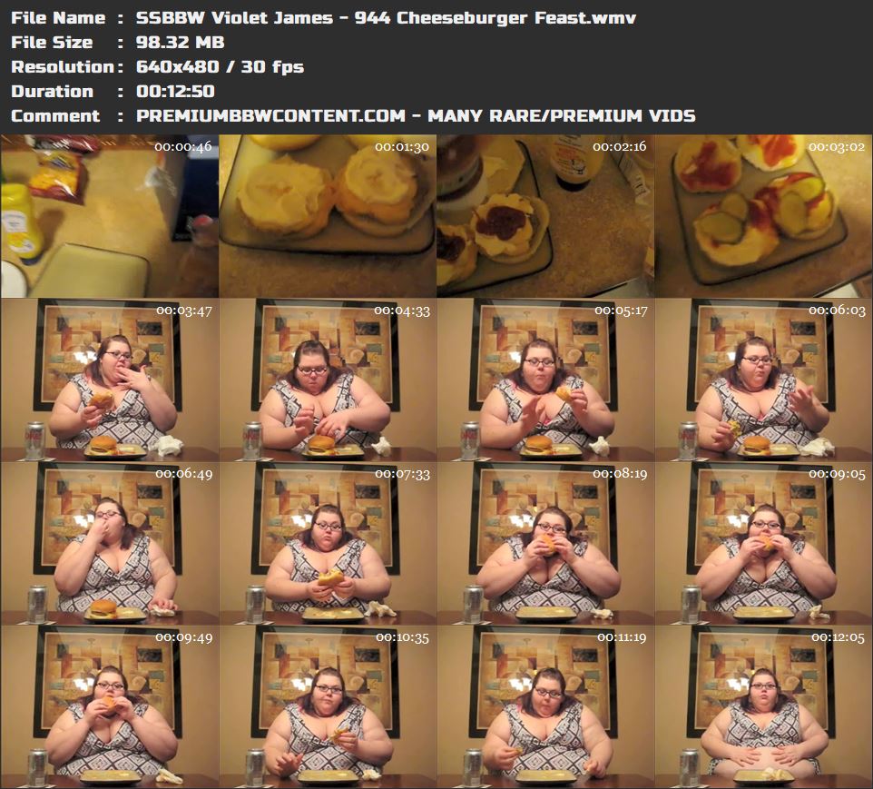 SSBBW Violet James - 944 Cheeseburger Feast thumbnails