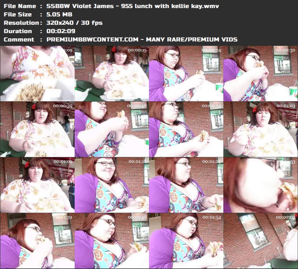 SSBBW Violet James - 955 lunch with kellie kay thumbnails