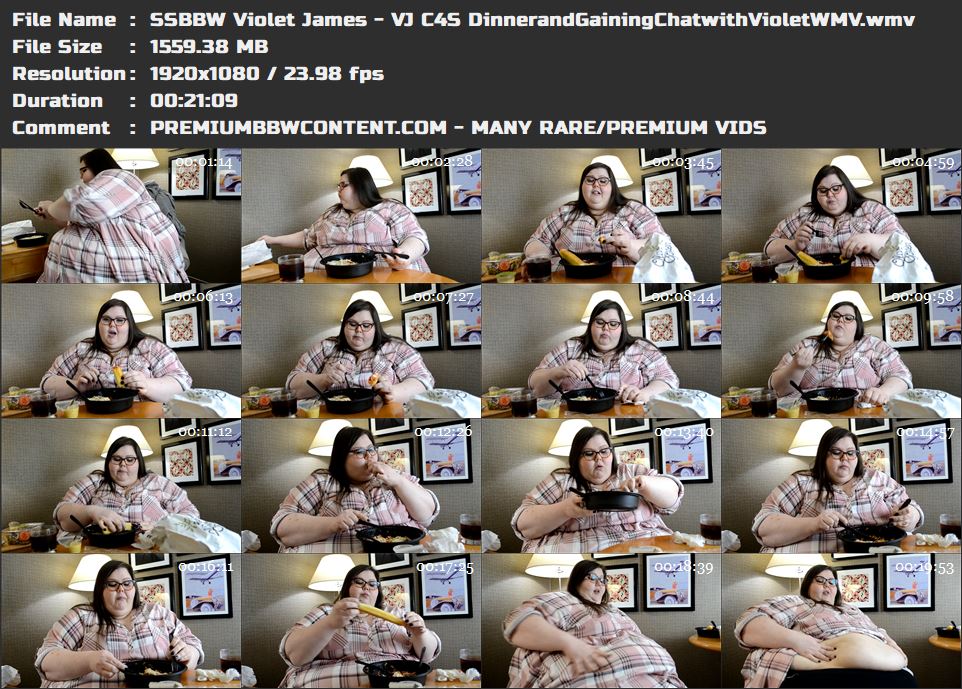 SSBBW Violet James - VJ C4S DinnerandGainingChatwithVioletWMV thumbnails