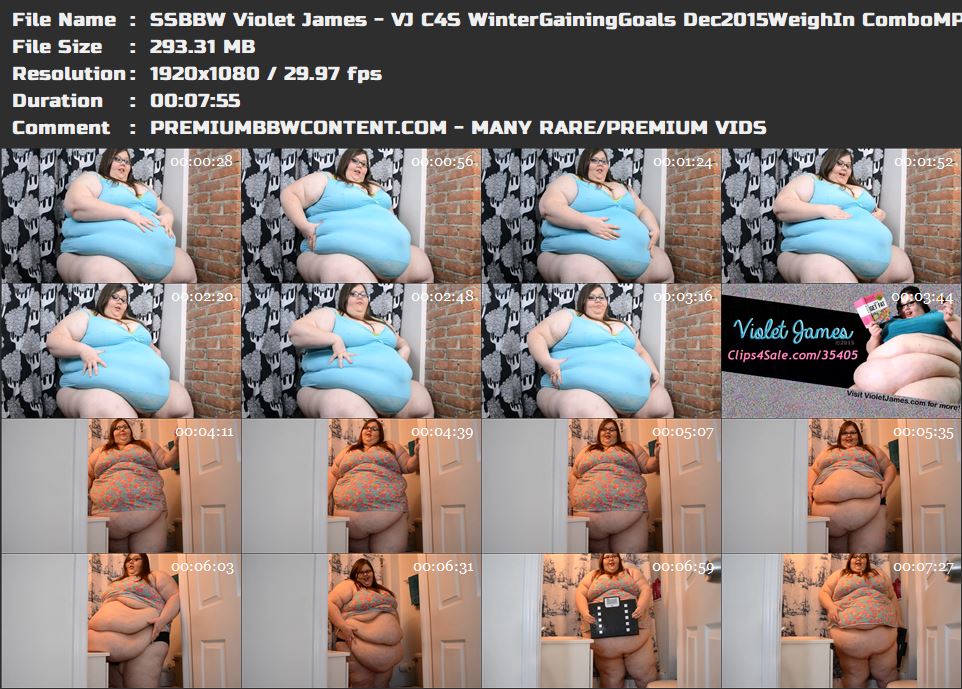 SSBBW Violet James - VJ C4S WinterGainingGoals Dec2015WeighIn ComboMP4 thumbnails